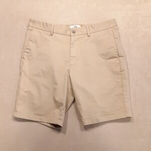 Spoke Mens Smart Stretch Cotton Shorts Sz.34 Khaki 9" Inseam Build C Chino